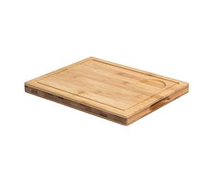 Olympia Grand planche de présentation en bambou, taille: 31(L)x 24(P)cm, planche à fromage et charcuterie, bordure rainurée, usage professionnel et domestique, GF206
