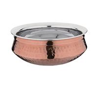 Olympia Handi Plat de service moyen en cuivre 150 mm - Double paroi, durable, bord large, pour la maison, le restaurant, le café, le buffet, le riz et le curry