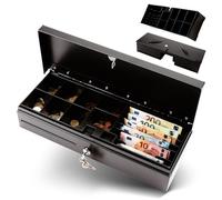 Olympia HS 170 - Caisse à monnaie verrouillable avec fente d'insertion - Compatible RJ12 - 6 billets et 8 petites pièces - Boîte à monnaie en métal pour le commerce et la restauration - 46 x 17 x 10