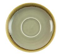 Olympia Kiln - 6 soucoupes Cappuccino vert mousse 160 mm, Ensemble de 6 soucoupes pour tasses à café en porcelaine GP481