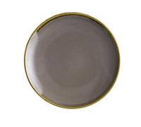 Olympia Kiln Assiettes plate ronde 180 mm (lot de 6), gris, passe au four, au micro-ondes et au lave-vaisselle, bord peint à la main, vernis réactif, FA027