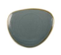 Olympia Kiln Assiettes triangulaires 230 mm / 9 pouces (lot de 6), porcelaine couleur océan, peinte à la main, résistante aux éclats, passe au micro-ondes/lave-vaisselle, GP342