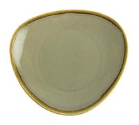 Olympia Kiln Assiettes Triangulaires 280 mm / 11 pouces (lot de 4), Porcelaine couleur mousse, Peinte à la main, Résistante aux éclats, Passe au micro-ondes/lave-vaisselle, GP474