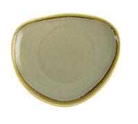 Olympia Kiln GP473 Lot de 6 assiettes triangulaires en porcelaine Vertà˜ 230 mm