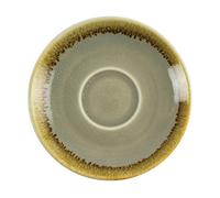 Olympia Kiln GP477 Lot de 6 soucoupesà expresso en porcelaine, 115 mm de diamètre, vert