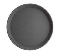 Olympia Kristallon Anti-Rutsch Kunststoff Oval Tablett Schwarz - 686x560mm 27x22"