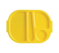 Olympia Kristallon Petit plateau repas compartiments jaune (lot de 10), 322 (L) x 236 (P) mm, passe au lave-vaisselle, usage professionnel et domestique, DL127