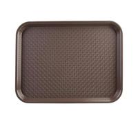 Olympia Kristallon Plateau fast food en plastique marron, taille : 345 x 265 mm, polypropylène marron, usage professionnel et domestique, DP218