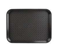 Olympia Kristallon Plateau fast food en plastique noir, taille : 345 x 265 mm, polypropylène noir, usage professionnel et domestique, DP216