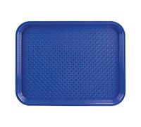 Olympia Kristallon Plateau Restauration Rapide en Plastique Bleu, Taille Moyenne 415mm - Plateau de Service pour Serveurs, Bars, Restaurants P506