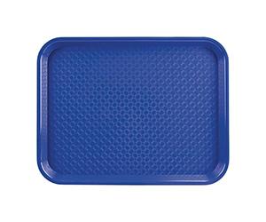 Olympia Kristallon Plateau Restauration Rapide en Plastique Bleu, Taille Moyenne 415mm - Plateau de Service pour Serveurs, Bars, Restaurants P506