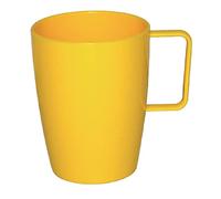 Olympia Kristallon Verres à anse en polycarbonate 284 ml (lot de 12), jaune, incassables, pour boissons froides et chaudes jusqu'à 100°C, passent au lave-vaisselle, CE286