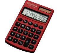 Olympia LCD 1110 Calculatrice de poche rouge Ecran: 10 solaire, à pile(s) (l x H x P) 70 x 10 x 117 mm