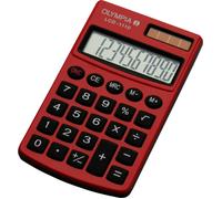 Olympia LCD 1110 Calculatrice de poche rouge Ecran: 10 solaire, à pile(s) (l x H x P) 70 x 10 x 117 mm