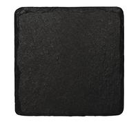 Olympia Lot de 4 plateaux de présentation en ardoise naturelle 130 x 130 mm