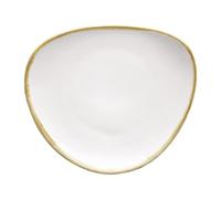 Olympia Lot de 6 assiettes triangulaires en porcelaine FB983 - Blanc - 165 mm