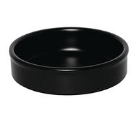 Olympia Mediterranean Lot de 6 plats empilables en grès Noir 102 mm Passe au lave-vaisselle