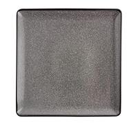 Olympia Mineral Assiettes carrées (lot de 4), gris, taille: 265 (L) x 265 (P) mm, vernis à réaction au four, passe au lave-vaisselle, four, micro-ondes, usage professionnel et domestique, DF173