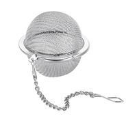 Olympia Passoire à thé ovale en acier inoxydable avec chaîne et crochet 50 mm - Durable, élégante, facile à nettoyer, pour maison, hôtel, restaurant, passoire à thé en vrac