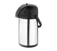 Olympia Pichet à pompe 1,9L, acier inoxydable, double paroi isolée sous vide, usage professionnel et domestique, DL163