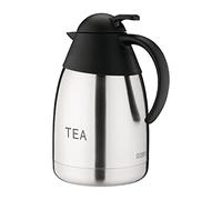 Olympia Pichet isotherme à thé couvercle bombé 1,5L, acier inoxydable, isolation à double paroi, usage professionnel et domestique, DL160
