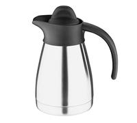 Olympia Pichet isotherme bouchon à vis Olympia 500ml, Acier inoxydable et noir, 193(H) x 105(Ø)mm, Acier inoxydable, GD297