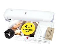 Olympia Plastifieuse A210 4 en 1 | Kit de plastification A4 | Presque en cours de préchauffage | Plastifieuse, coupe-papier et arrondisseur d'angle | Idéal pour le bureau, l'école et la maison