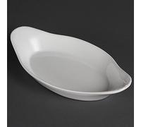 Plats à gratin ovales Olympia Whiteware, blancs, 23 x 13 cm (6 pièces)