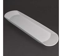 Olympia Plat Gondola Whiteware, porcelaine blanche, taille : 650 (L) x 190 (P) mm, garantie à vie Edge Chip, Passe au four, au micro ondes, au lave vaisselle et au congélateur, Y097