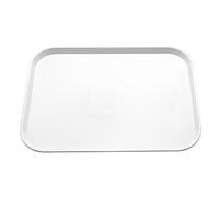 Olympia Plateau self service blanc Kristallon, petite taille : 345 x 265 mm/ 13,5 x 10,5 pouces, polypropylène blanc, plateau de service rectangulaire en plastique pour restaurant, GF995