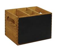 Olympia Porte-couverts GM243 ardoise latérale (craie liquide) marron/noir H150×L210×P160 mm