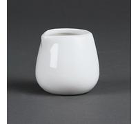 Olympia Pot à lait 43 ml/1,5 oz (lot de 12), porcelaine blanche, Pichet sans poignée idéal pour le lait, la crème, les sauces, les sauces, Passe au lave vaisselle micro ondes, C203