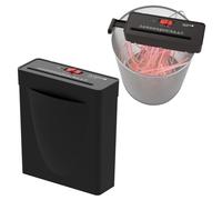 OLYMPIA PS 36 Pro Destructeur de Documents Noir | Destructeur de Papier avec Coupe en Bandes de 6 mm | Destructeur de Documents pour la Maison | Broyeur de Papier 6 Feuilles | avec Embout Universel