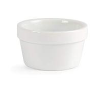 Olympia Rustic Ramequins Méditerranéens en Grès Blanc 77mm - Moule Cuisson Entièrement Vitrifié - Paquet de 6