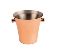 Olympia Seau à vin avec poignées, cuivre, 210 (Ø) mm x 230 (H) mm, design évasé pouvant contenir plus de glace, acier inoxydable plaqué cuivre, pour bar, restaurant et usage domestique, DR613
