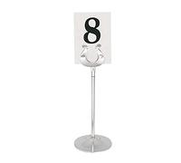 Olympia Support numéro de table 200mm, acier inoxydable, design à pince en fer à cheval, cartes numériques (GC086) vendues séparément, numéros de table pour pubs, cafés, restaurants et bistros, P343