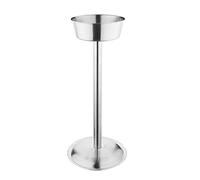 Olympia - Support pour seau à vin et champagne Olympia en acier inoxydable brossé - Refroidisseur à glace métallique argenté pour boissons froides pour événements, fêtes et mariages K407