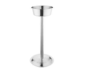 Olympia - Support pour seau à vin et champagne Olympia en acier inoxydable brossé - Refroidisseur à glace métallique argenté pour boissons froides pour événements, fêtes et mariages K407