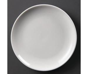 Olympia U077 Whiteware Lot de 12 assiettes coupées Blanc