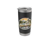 Olympia Washington Souvenir City State Capital Rétro Vintage Gobelet isotherme en acier inoxydable double paroi