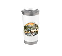 Olympia Washington Souvenir City State Capital Rétro Vintage Gobelet isotherme en acier inoxydable double paroi