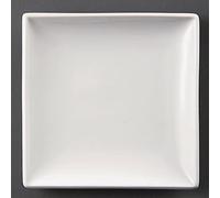 Olympia Whiteware Assiettes Carrées en Porcelaine Blanche 295mm - Empilable et Résistant au Lave Vaisselle - Paquet de 6