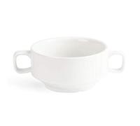 Olympia Whiteware Bols à Soupe avec Anses 400ml (Lot de 6) - Compatibles Four, Micro-ondes, Congélateur et Lave-vaisselle C239