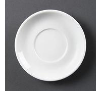 Olympia Whiteware Lot de 12 soucoupesà expresso empilables en porcelaine