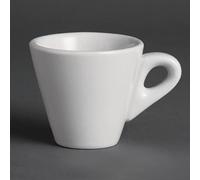 Olympia Whiteware Lot de 12 Tasses à Espresso Coniques 60 ml/2 oz, Blanc, Porcelaine Vitrifiée, Compatible avec Soucoupe Y112 (Vendue Séparément) - Four, Micro-Ondes, Lave-Vaisselle, Congélateur, Y111