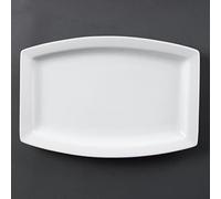 Olympia Whiteware Lot de 6 assiettes rectangulaires en porcelaine 320 mm