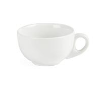 Olympia Whiteware Tasses à Cappuccino en Porcelaine Blanche 284ml - Entièrement Vitrifiée et Bords Roulés - Résistantes à Chaleur - Paquet de 12
