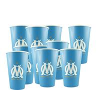 OLYMPIQUE DE MARSEILLE 10 x verre gobelet jetable 47,5cl OM - Collection officielle