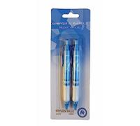 Olympique de Marseille 163OMA301BIL Lot de 2 Stylos à bille rétractables encre Noir