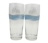 OLYMPIQUE DE MARSEILLE 2 x Verre à Bière 34 cl OM Collection officielle